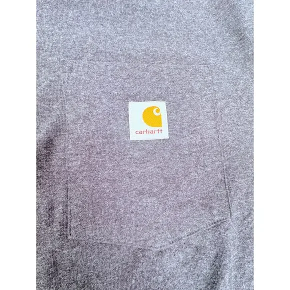 Carhartt XL Heavyweight Henley Long Sleeve Pocket Shirt Loose Fit Workwear - Picture 3 of 7